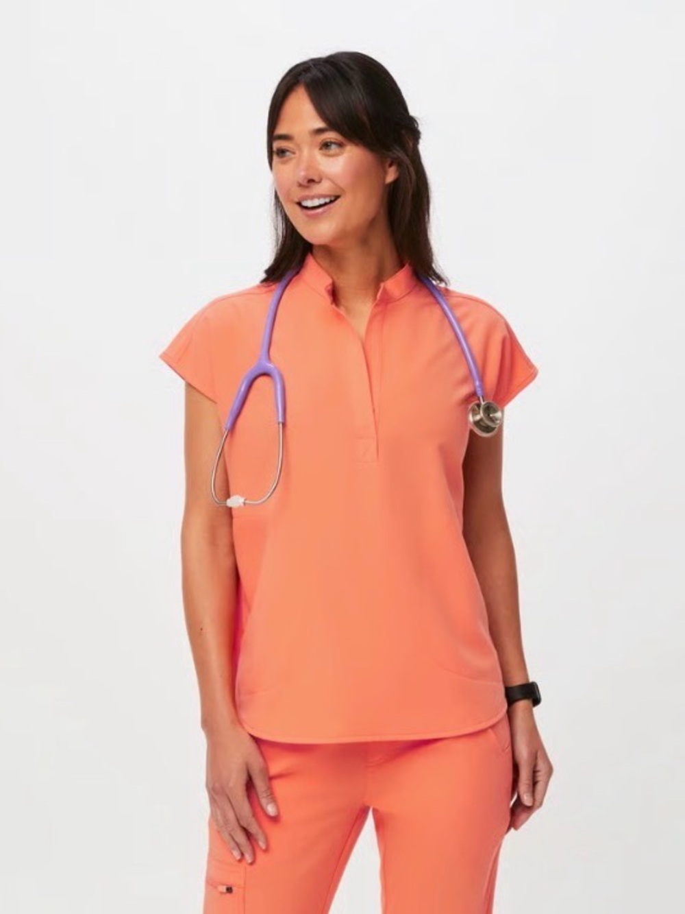 Figs Papaya Rafaela Oversized Scrub Top size XXS